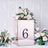 Elegant mirrored floral arrangement display with the number 6.