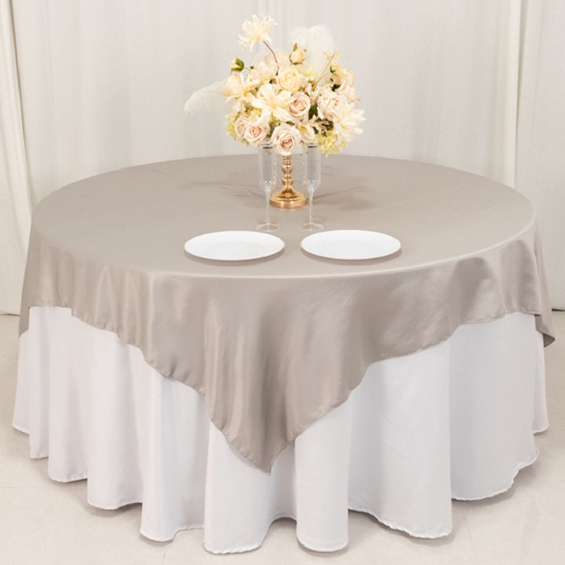Sand Table Overlay Lamour Satin Table Overlay 72