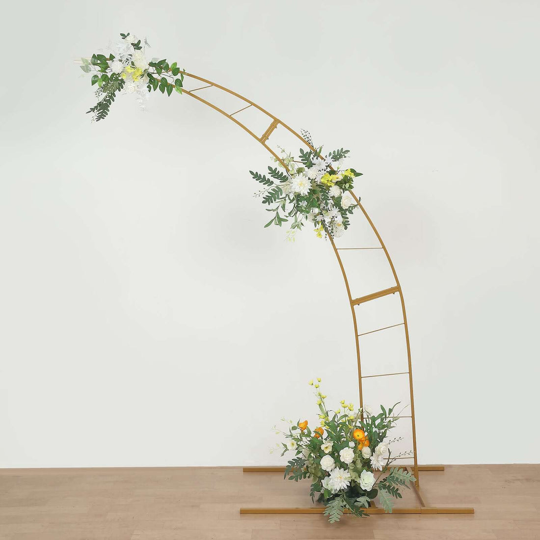 8ft Gold Metal Crescent Moon Wedding Arch | eFavormart