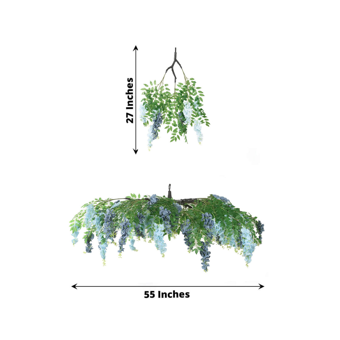 Blue Artificial Wisteria Vine Hanging Canopy | eFavormart
