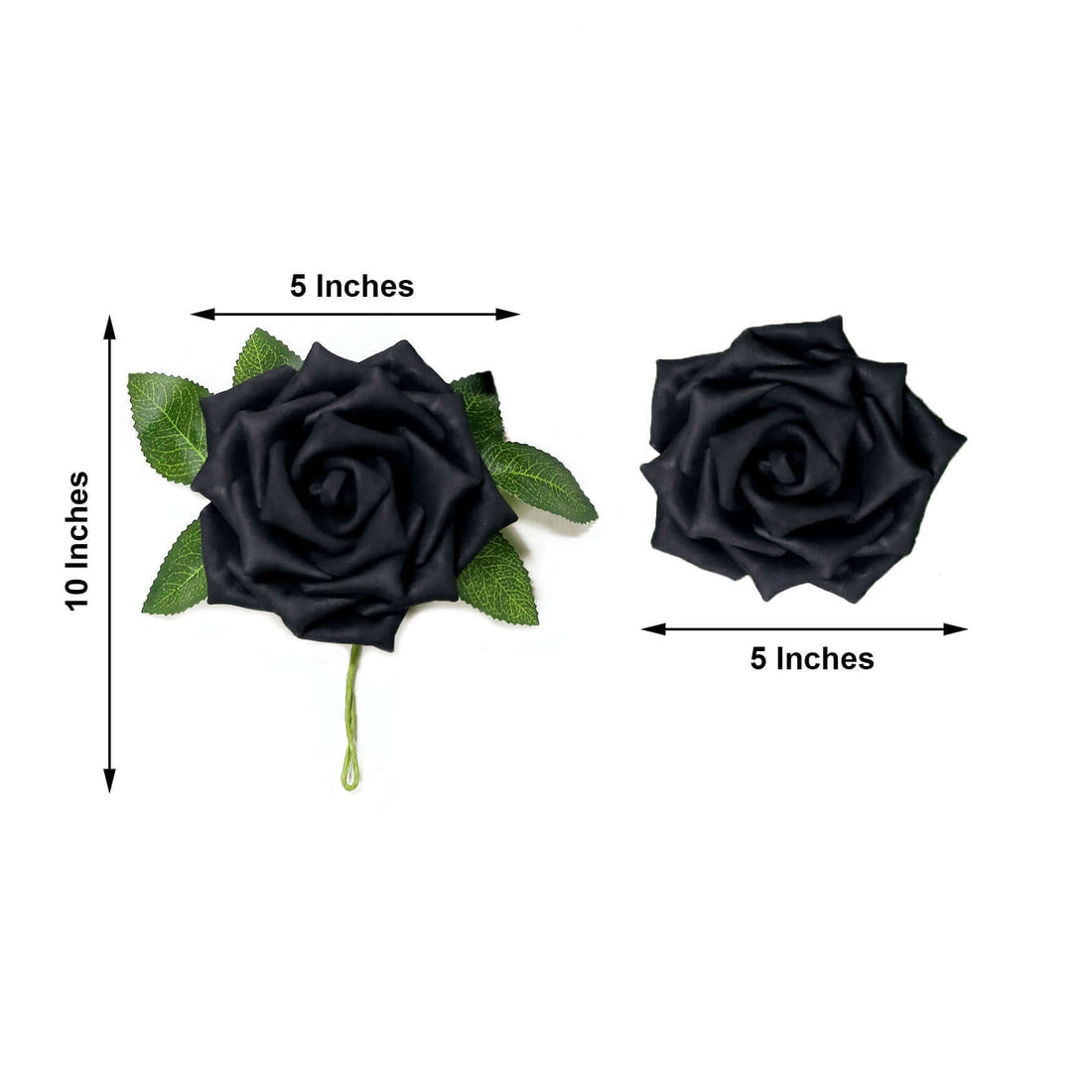 Dimens Roses 24 Black Artificial Foam Roses with Stem 5