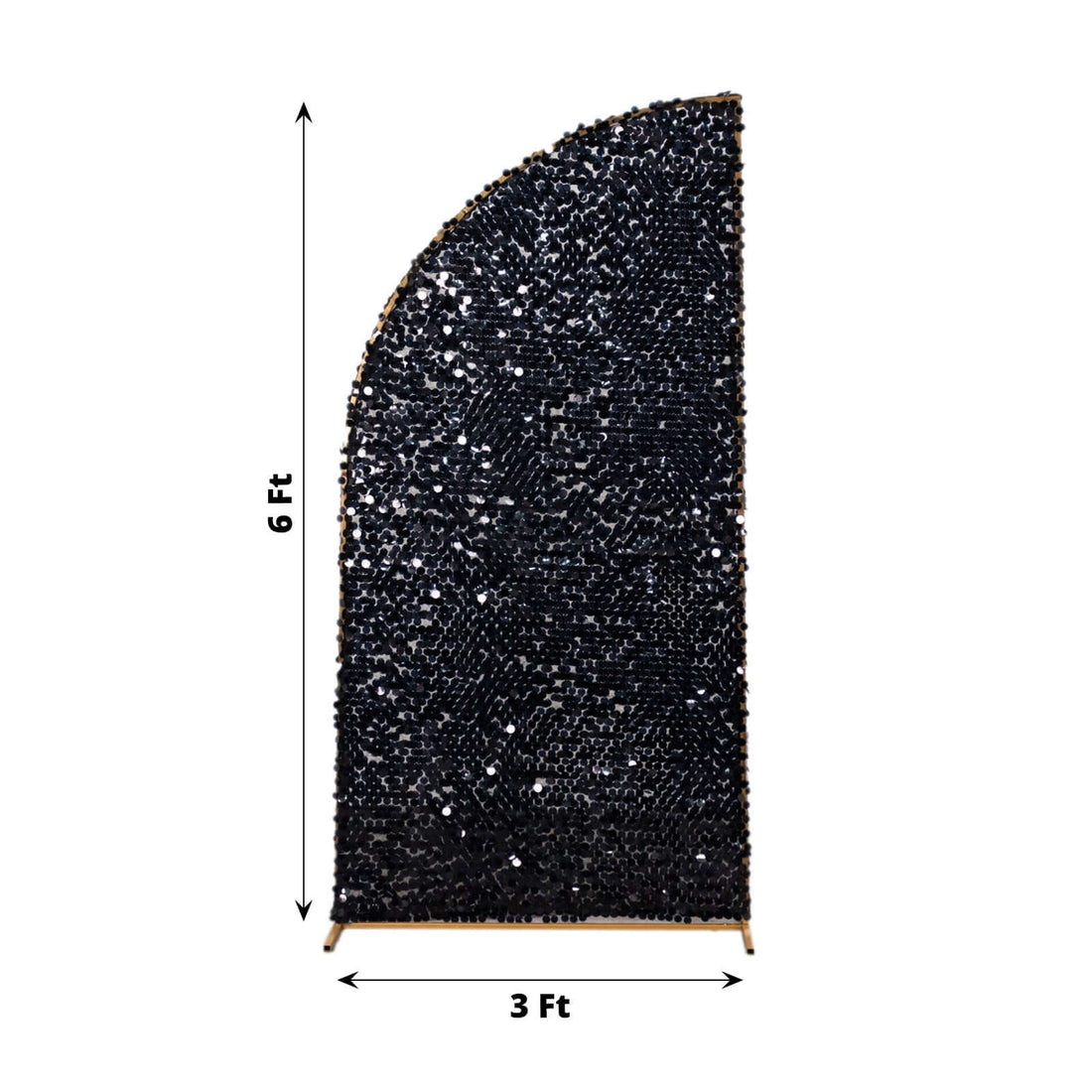 Black Big Payette Sequin Chiara Backdrop Stand | eFavormart