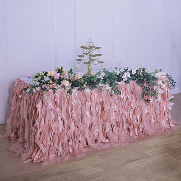 Create Unforgettable Memories with Dusty Rose Table Skirt