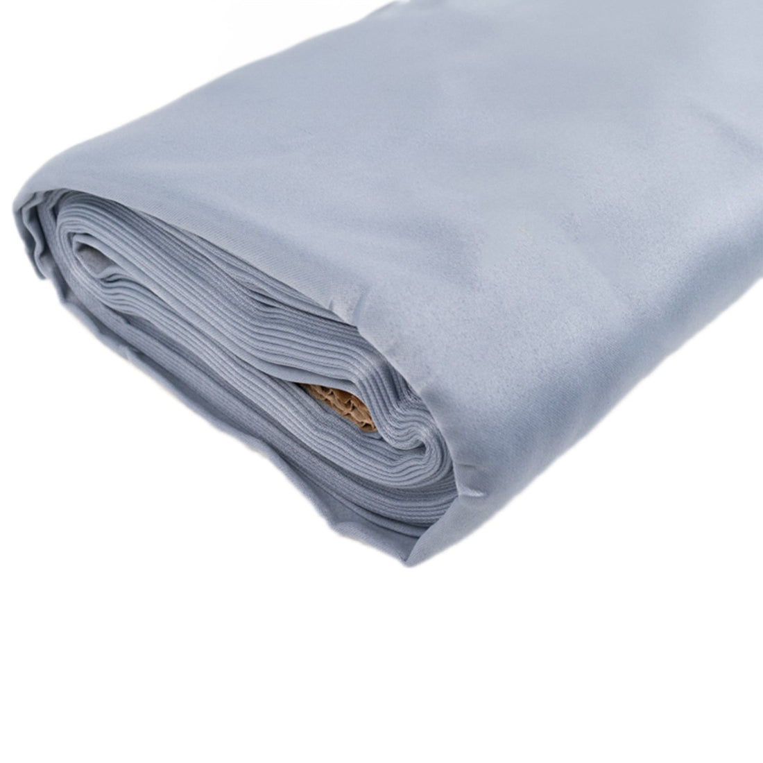 Light blue fabric roll on a white background