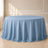 dusty blue seamless polyester round tablecloth