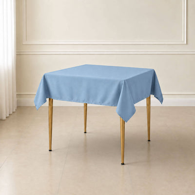 Premium Polyester Square Tablecloth 54"x54" Dusty Blue - 220GSM Wrinkle-Resistant Table Cover