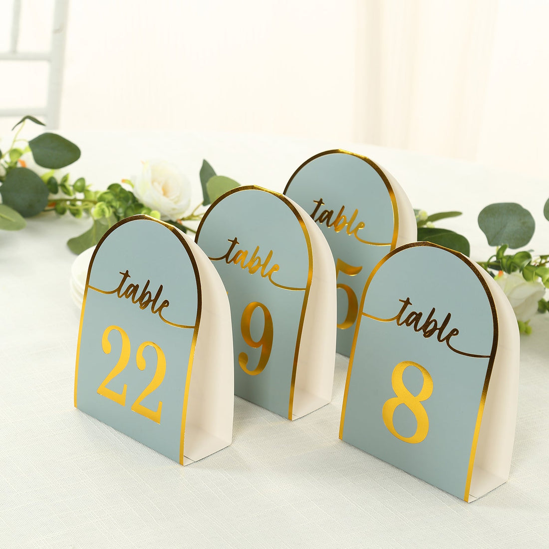 Arch Table Numbers 1-25 Dusty Blue 7