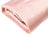 Pink satin fabric roll on a white background