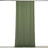 Olive green curtain draped on a rod, showcasing smooth fabric texture.