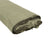 Rolled olive green fabric with a soft texture