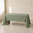 dusty sage green rectangle tablecloth on a table