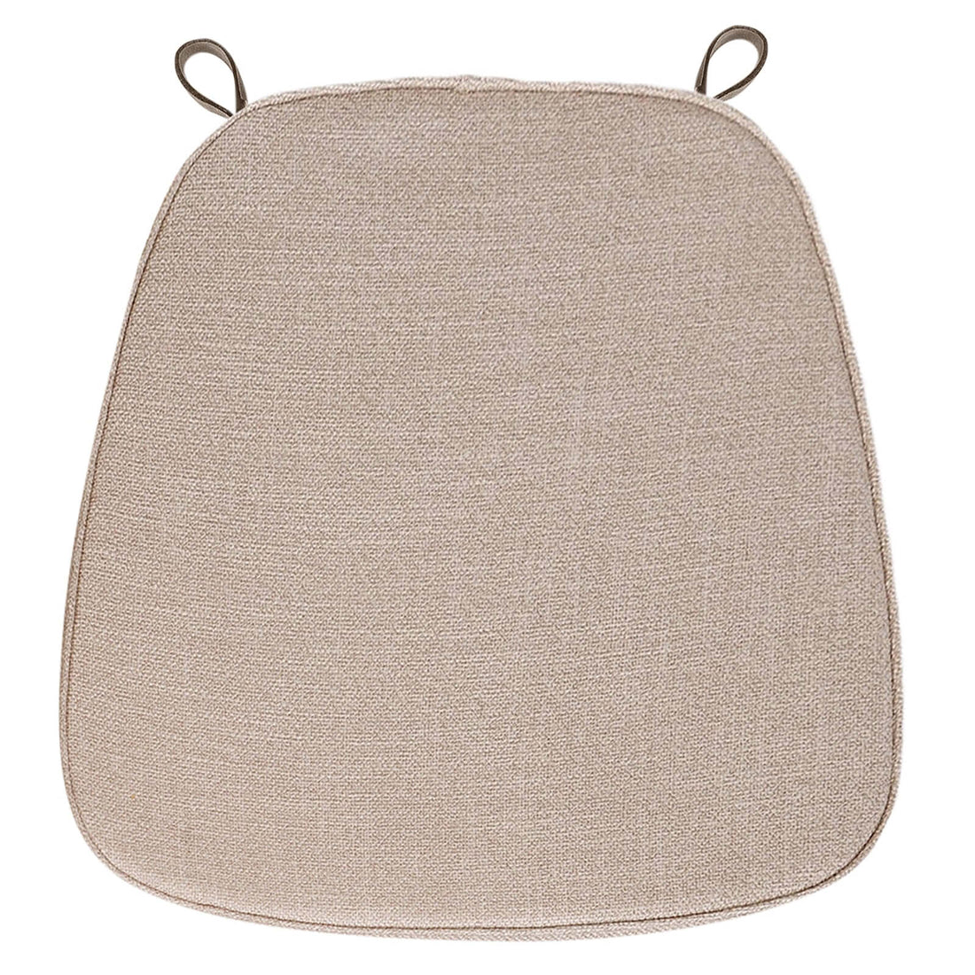 Natural burlap padded chair cushion