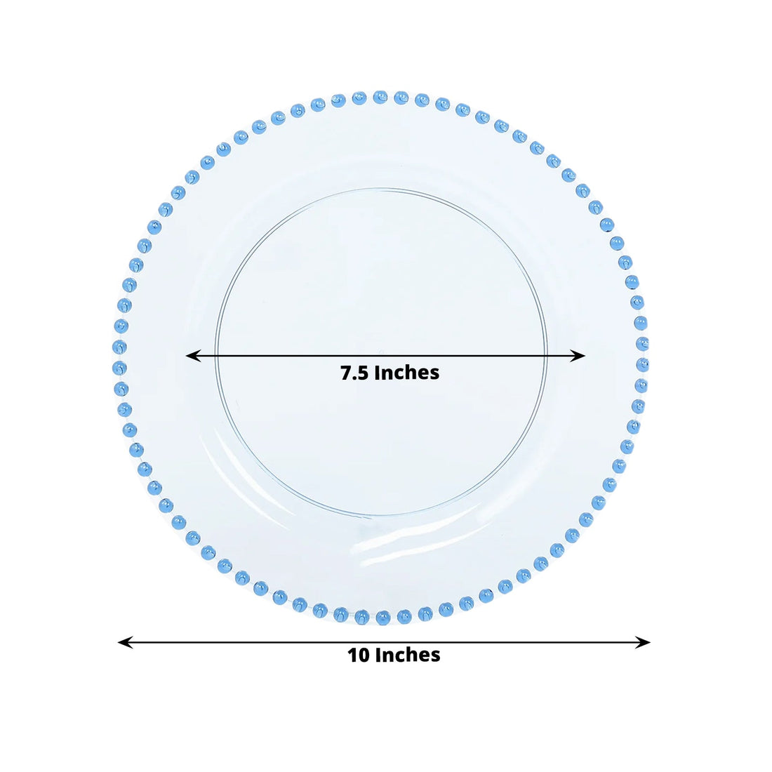 Plastic Beaded Rim Dinner Plates 10