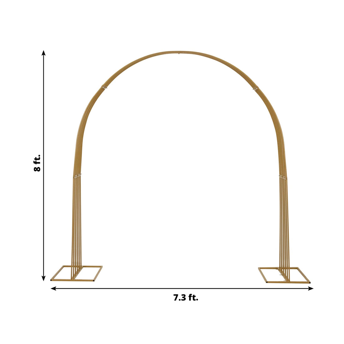 8ft Gold Dome Wedding Arch Backdrop Stand | eFavormart
