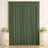 Elegant green curtain backdrop with floral arrangements and candles<\/final>