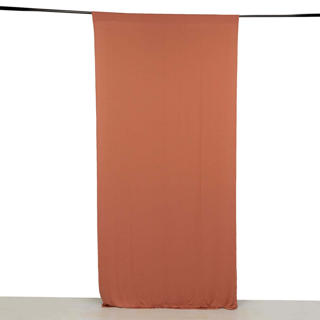 Terracotta (Rust) 4-Way Spandex Backdrop Curtain | eFavormart