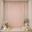 Elegant pastel baby shower backdrop with flowers, balloons, and candles