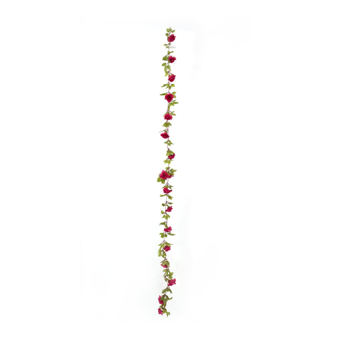 LED Red Silk Rose Garland String Lights 7ft | eFavormart