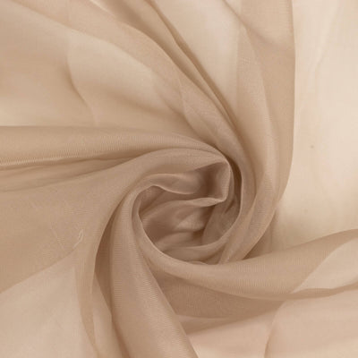 Beige sheer fabric with a soft, flowing texture. #whtbkgd