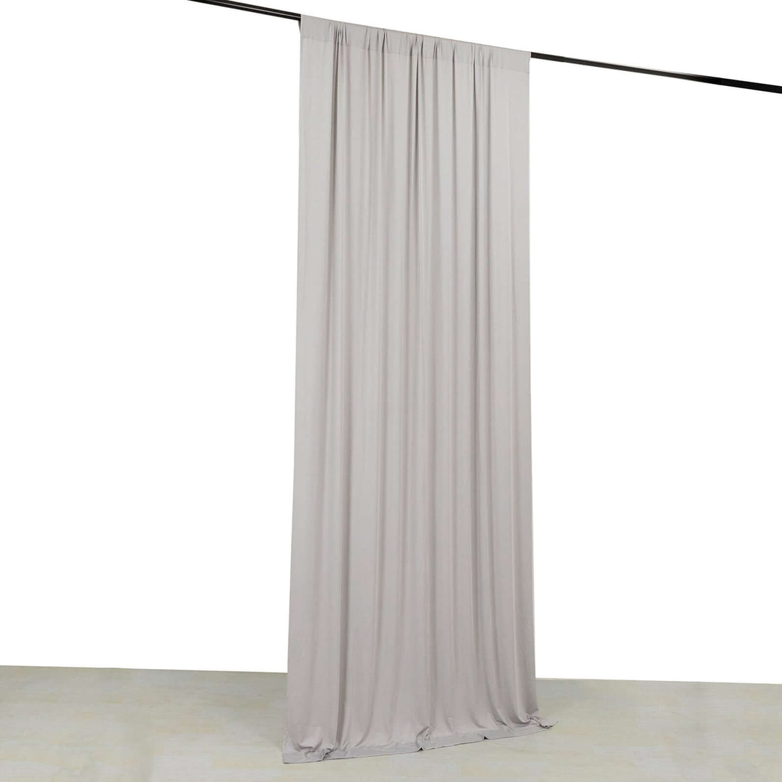 Silver 4-Way Spandex Divider Backdrop Drape Curtain | eFavormart