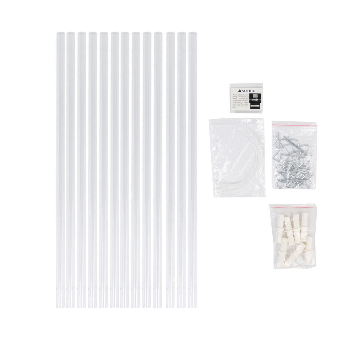 Clear Acrylic Ceiling Drape Tubes 24