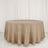 Round brown tablecloth on a plain backdrop