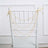 Decorative yellow bead garland draped over a white chiavari chair.