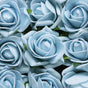 24 Dusty Blue Roses Artificial Foam Flowers | eFavormart