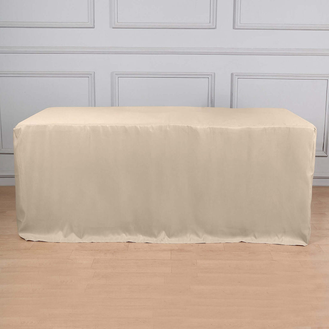 Beige table cover for rectangular tables