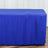 Blue table cover on a wooden floor backdrop.