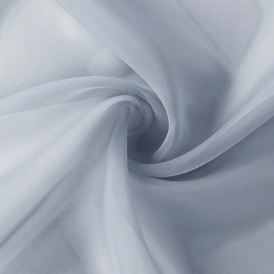 Lightweight sheer fabric in soft gray, showcasing delicate texture and flow. #whtbkgd