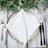 Elegant white napkin elegantly folded on a decorative plate with silver cutlery. #whtbkgd