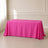 Fuchsia polyester rectangle tablecloth 90"x132" with seamless finish.