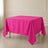 Fuchsia wrinkle-resistant polyester square table overlay 90"x90