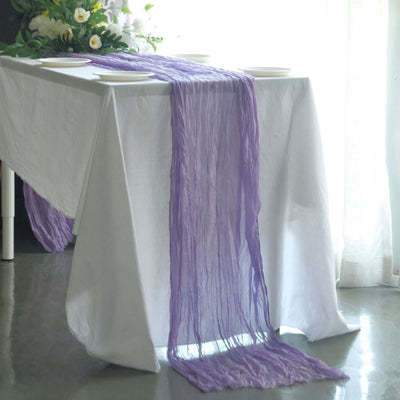 Gauze Cheesecloth Table Runner 10ft Lavender Lilac - Rustic Boho Table Linen
