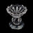 Crystal decorative bowl with intricate design and faceted base.