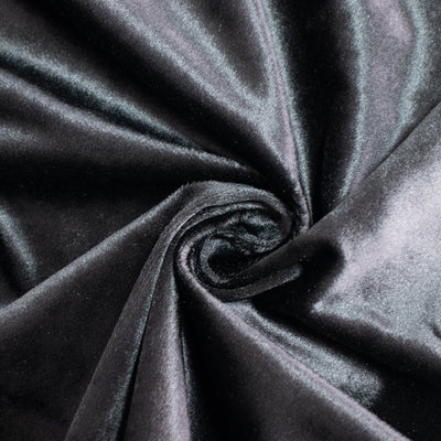 Glossy black satin fabric with elegant spiral folds#whtbkgd