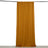Mustard yellow fabric drape on a hanger against a white background