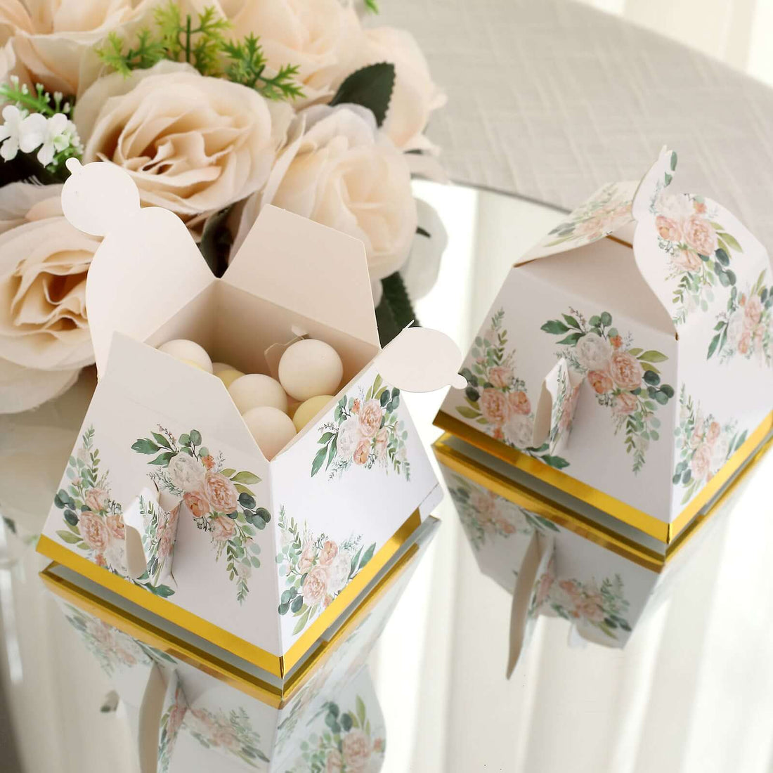 25-Pack Pink Peony Mini Teapot Gift Boxes | eFavormart