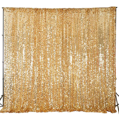 Gold Big Payette Sequin Divider Backdrop Curtain, Event Background Drapery Panel - 20ftx10ft