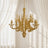 Gold Glittered Acrylic Chandelier Hanging Decor 24inch, 3D Interlocking Cutout Design