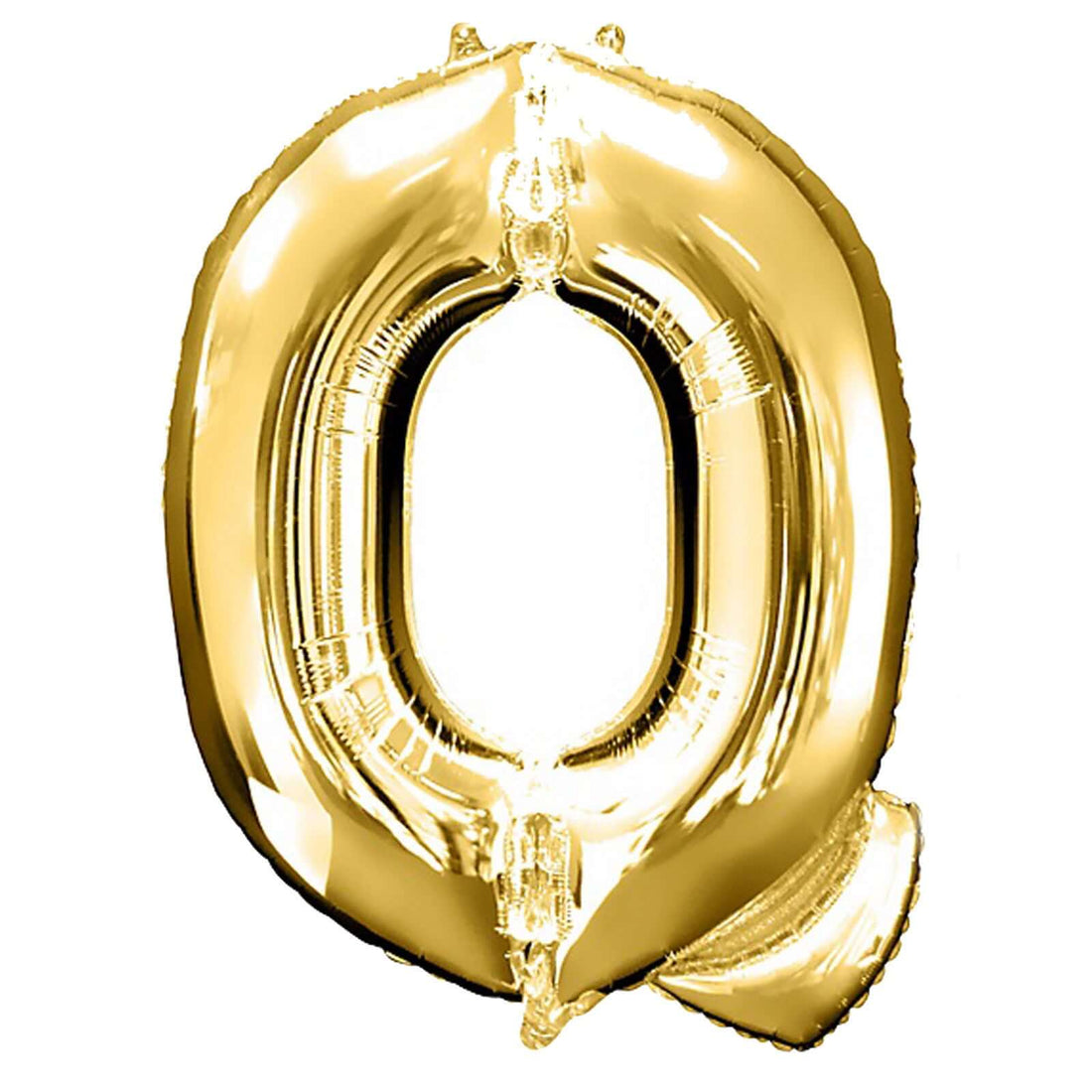 Gold number 0 balloon on a white background
