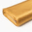 Gold satin fabric roll on a white background.