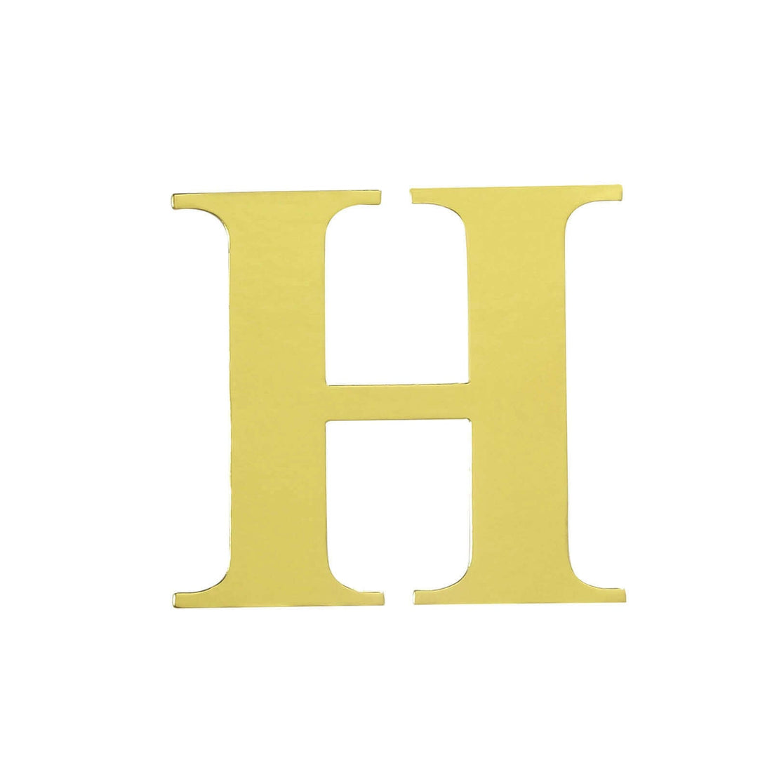 Yellow letter "H" cutout on a plain white background.