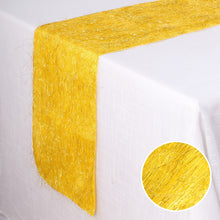Gold Metallic Fringe Shag Tinsel Table Runner, Shimmery Polyester Table Runner