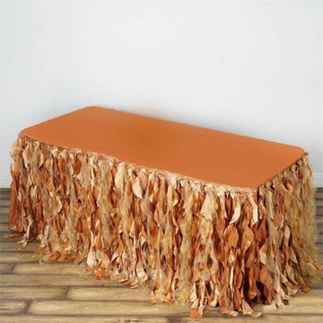 Create a Luxurious Atmosphere with Our Gold Curly Willow Taffeta Table Skirt