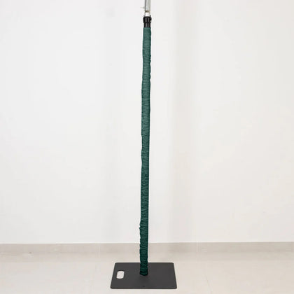 Spandex Upright Pole Cover – 20ft Hunter Emerald Green, Stretch Fabric for Curved Aluminum Chandelier Hanger, Pipe & Drape, Lighting & Stage Use, Event Setup