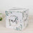 Decorative wedding card box with floral design and "cards" lettering.