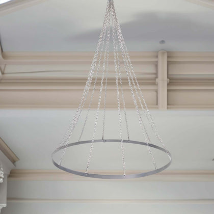 Hanging Hoop Ring Drapery Hardware For 12-Panel Ceiling Draping and FREE Tool Kit - 30"