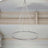 Modern silver chandelier with sleek, minimalist design